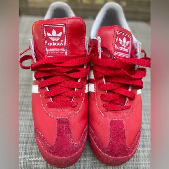 Adidas Samoa Red Scarlet White Sz 11 - Picture 2 of 8